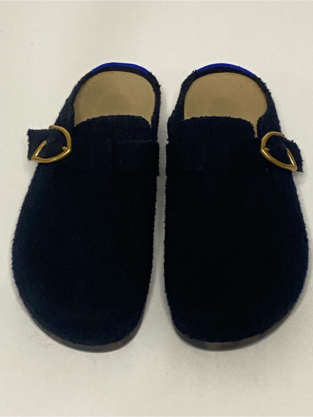 Rothy’s The Buckle Clog Soft Black Bouclé Gold Buckle W11 M10 - Picture 4 of 13